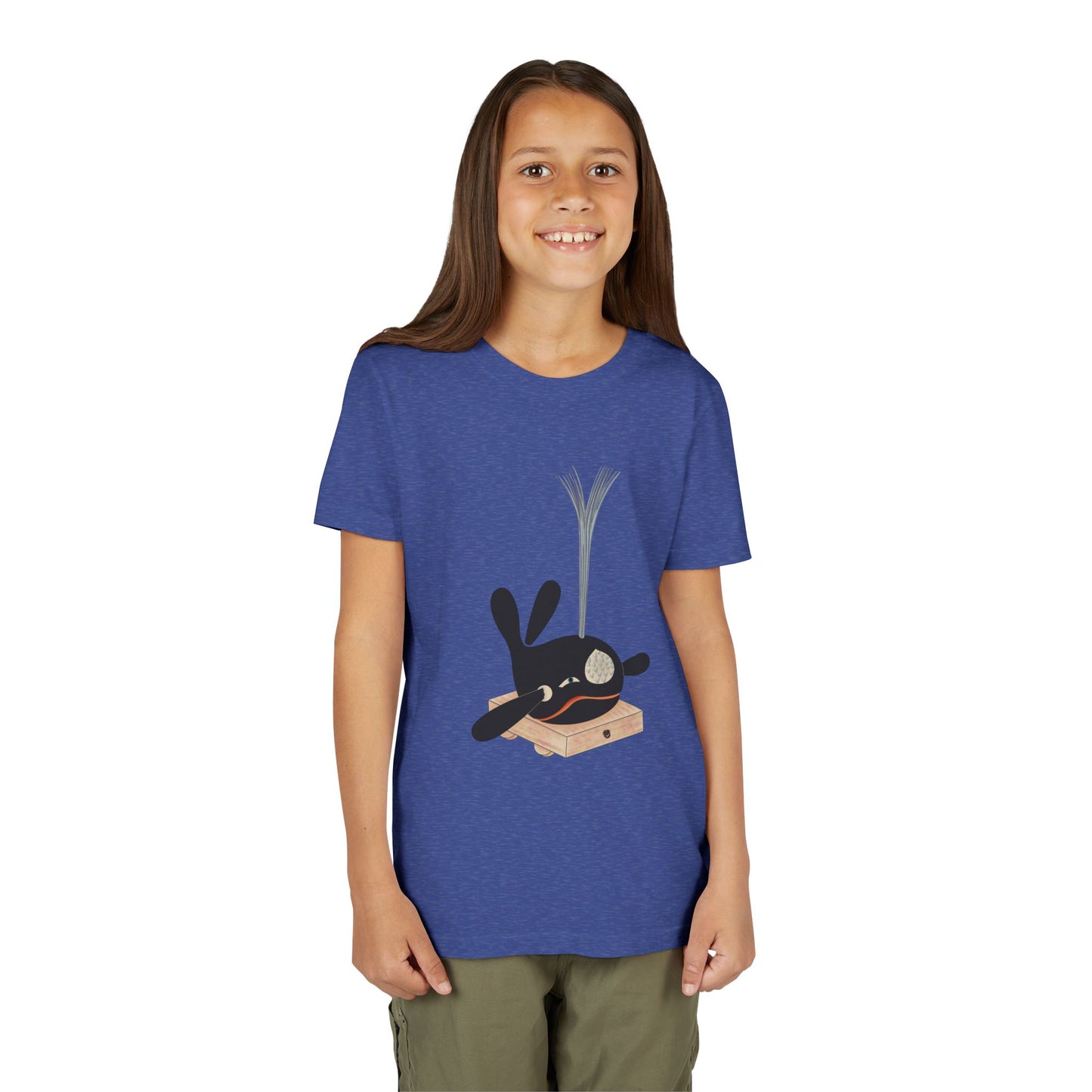 Vintage Japanese Toy Whale Youth T-Shirt — "Kujira no Shoufuki" Whale on Crate Youth Tee