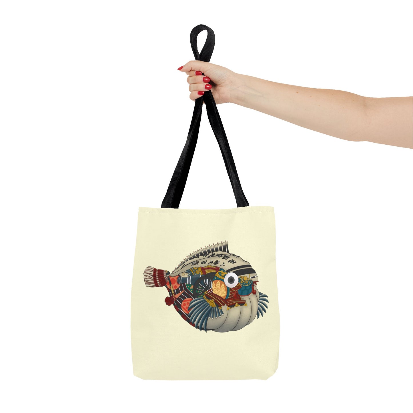 Puffer Fish Japanese Art Tote Bag — Colorful Japanese-Inspired Marine Illustration