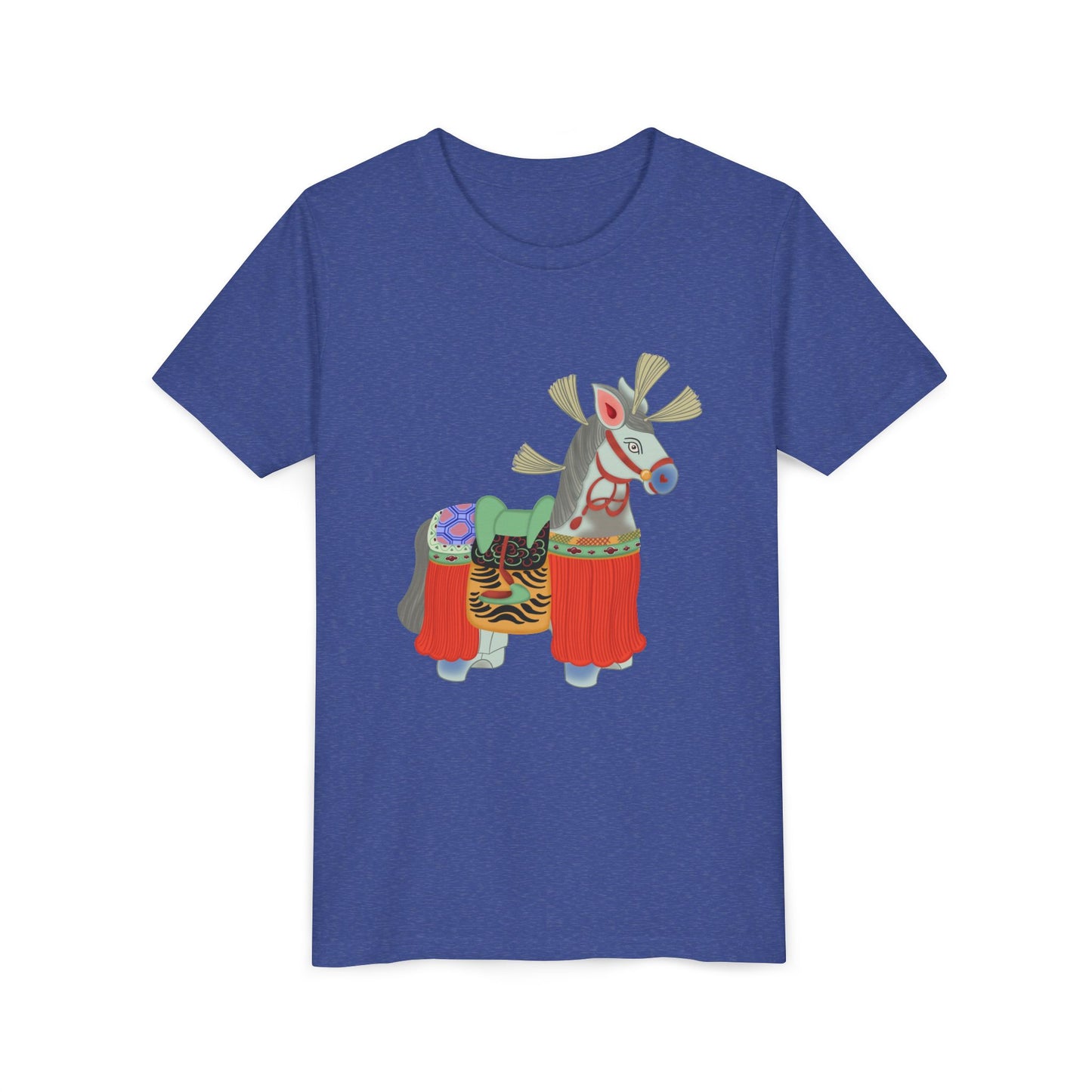 Japanese Folk Toy Horse Youth T-Shirt — Vintage Japanese Design