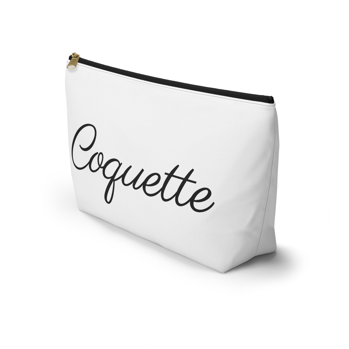 Chic Accessory Pouch - Stylish T-bottom Cosmetic Bag, Makeup Organizer, Gift for Women, Travel Essential, Coquette Design