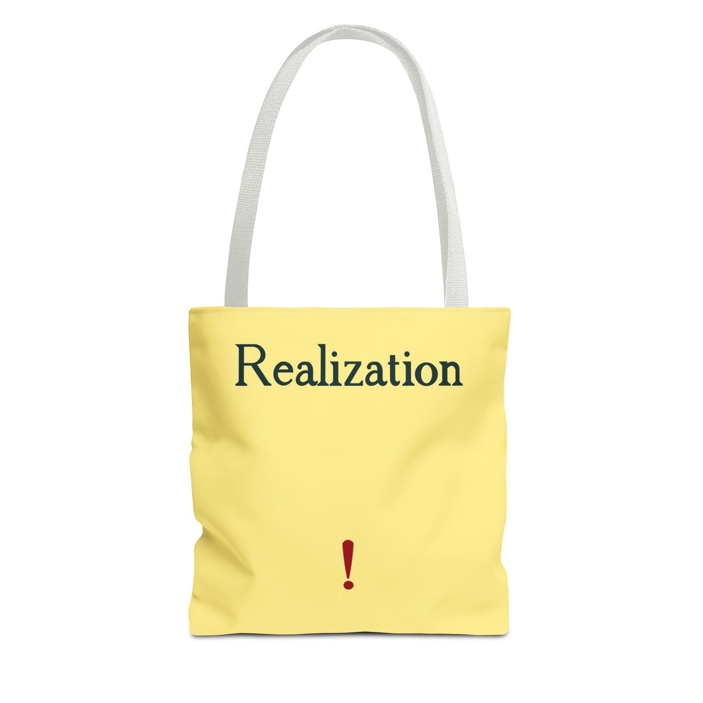 Realization Exclamation Tote Bag — Yellow AOP Everyday Carry