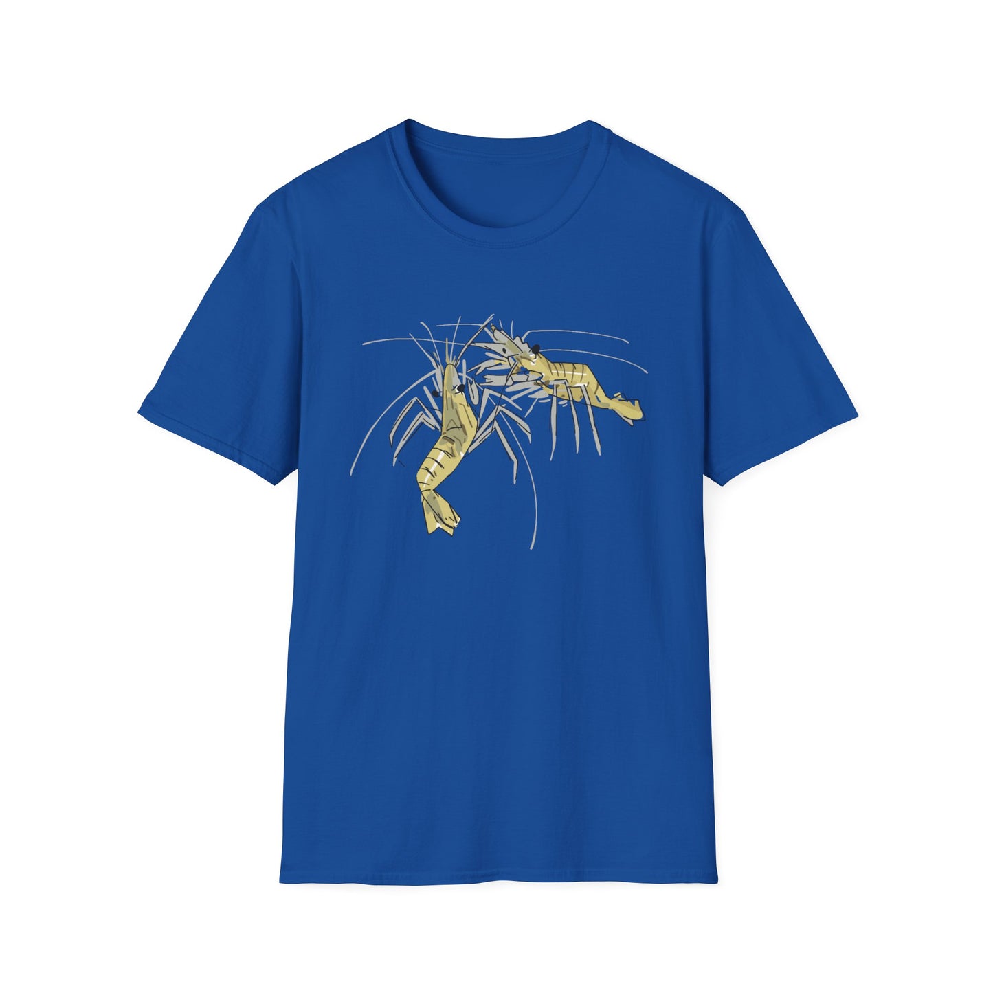 les crevettes by Mathurin Méheut Unizex Tshirt — Minimal Coastal Seafood Graphic Tshirt