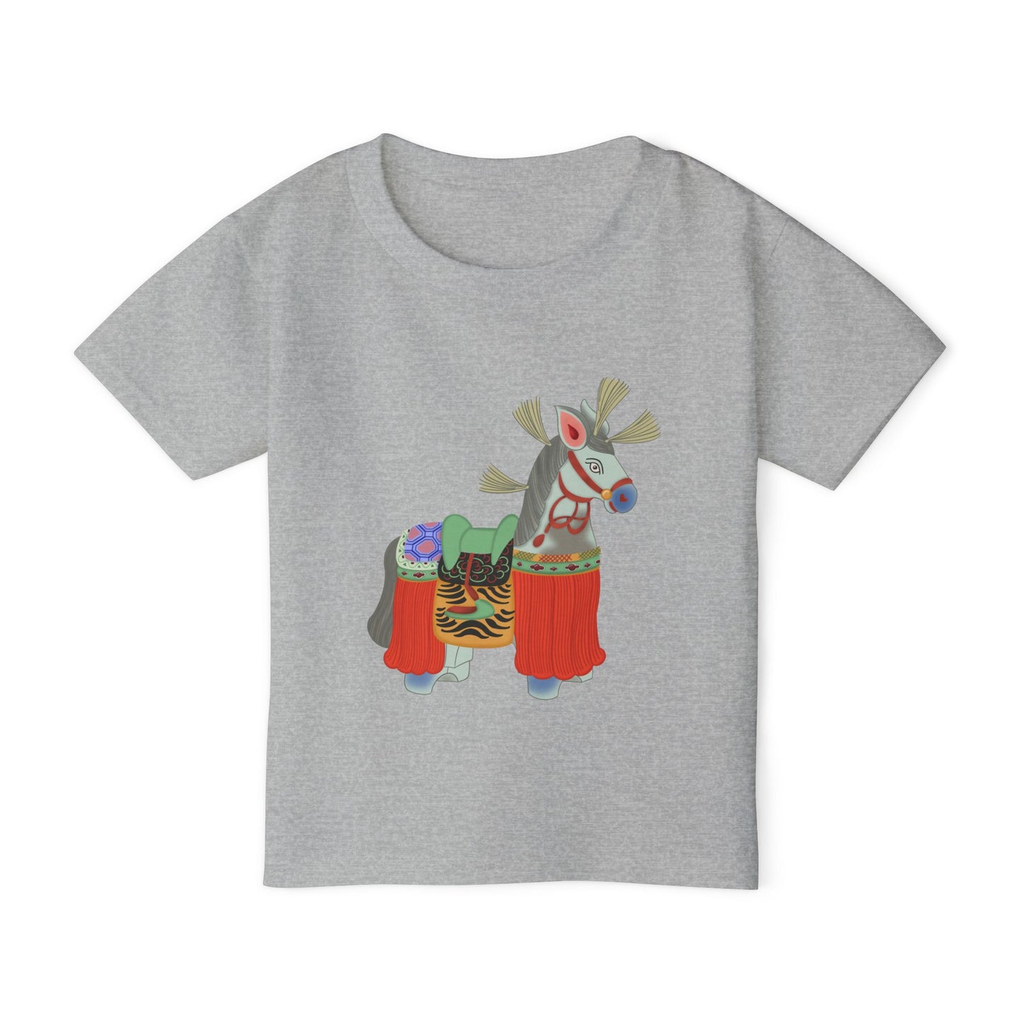Colorful Folk Horse Toddler T-Shirt — Cute Traditional Piñata-Inspired Print