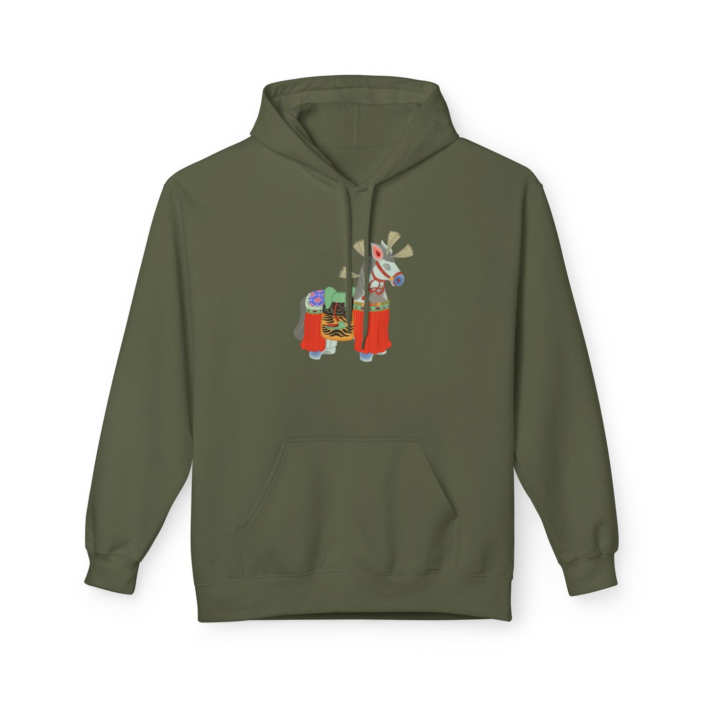 Japanese Vintage Toy Horse Hoodie — Cute Painter Horse Graphic Sweatshirt