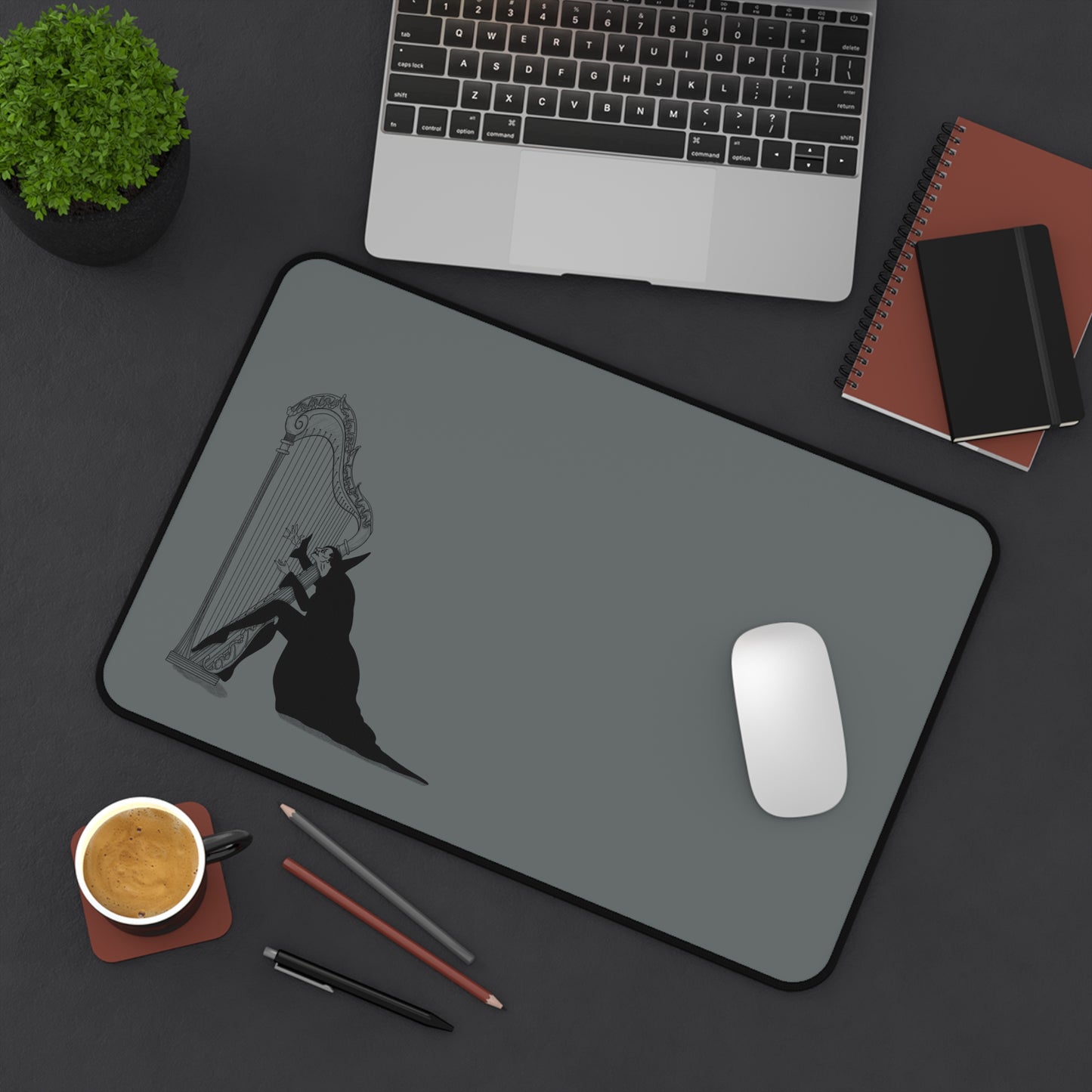 Dracula Harpist Desk Mat