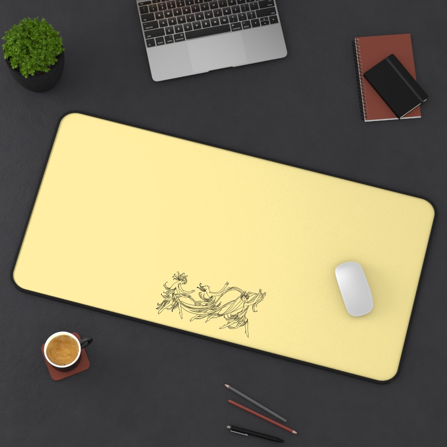 Elegant Floral Desk Mat