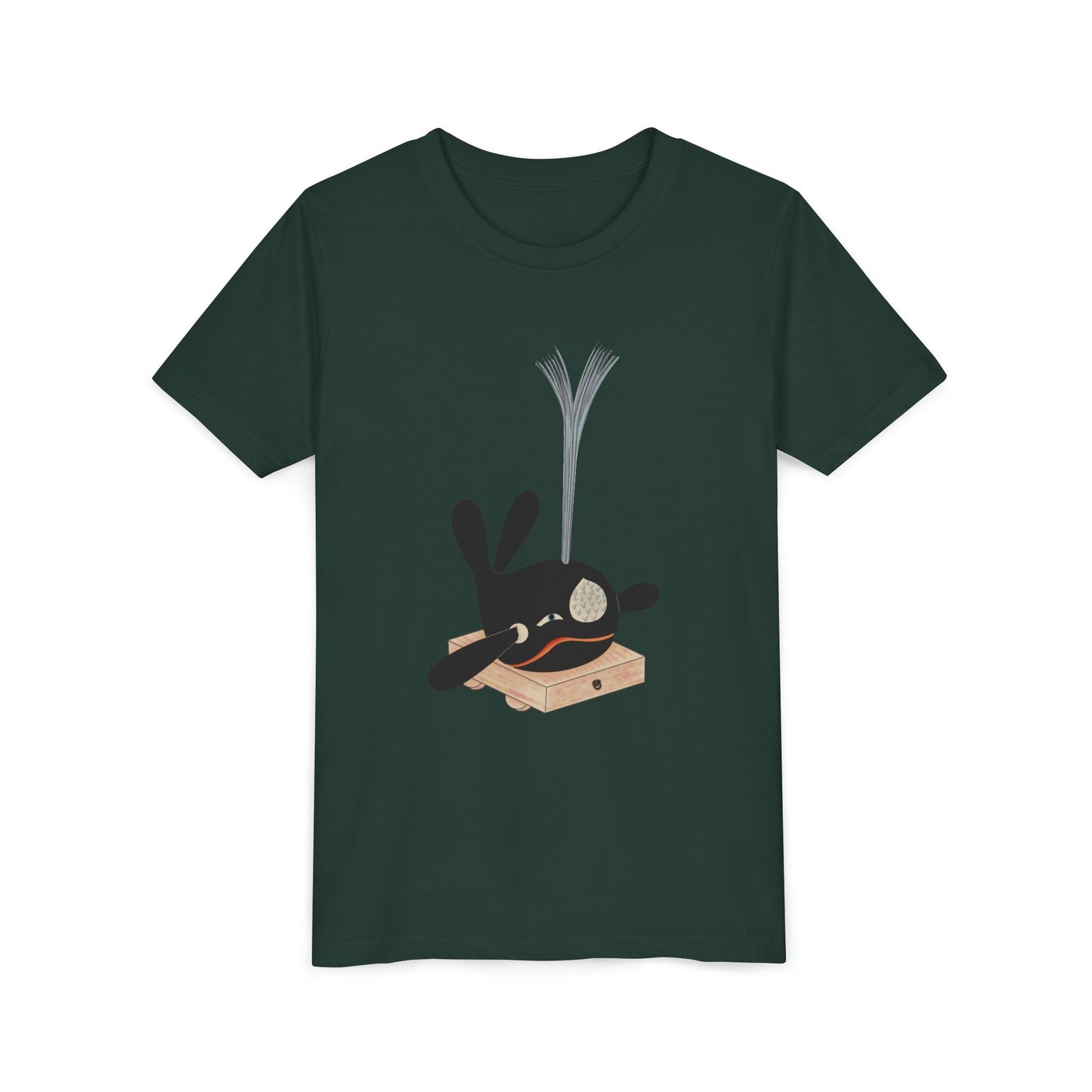 Vintage Japanese Toy Whale Youth T-Shirt — "Kujira no Shoufuki" Whale on Crate Youth Tee