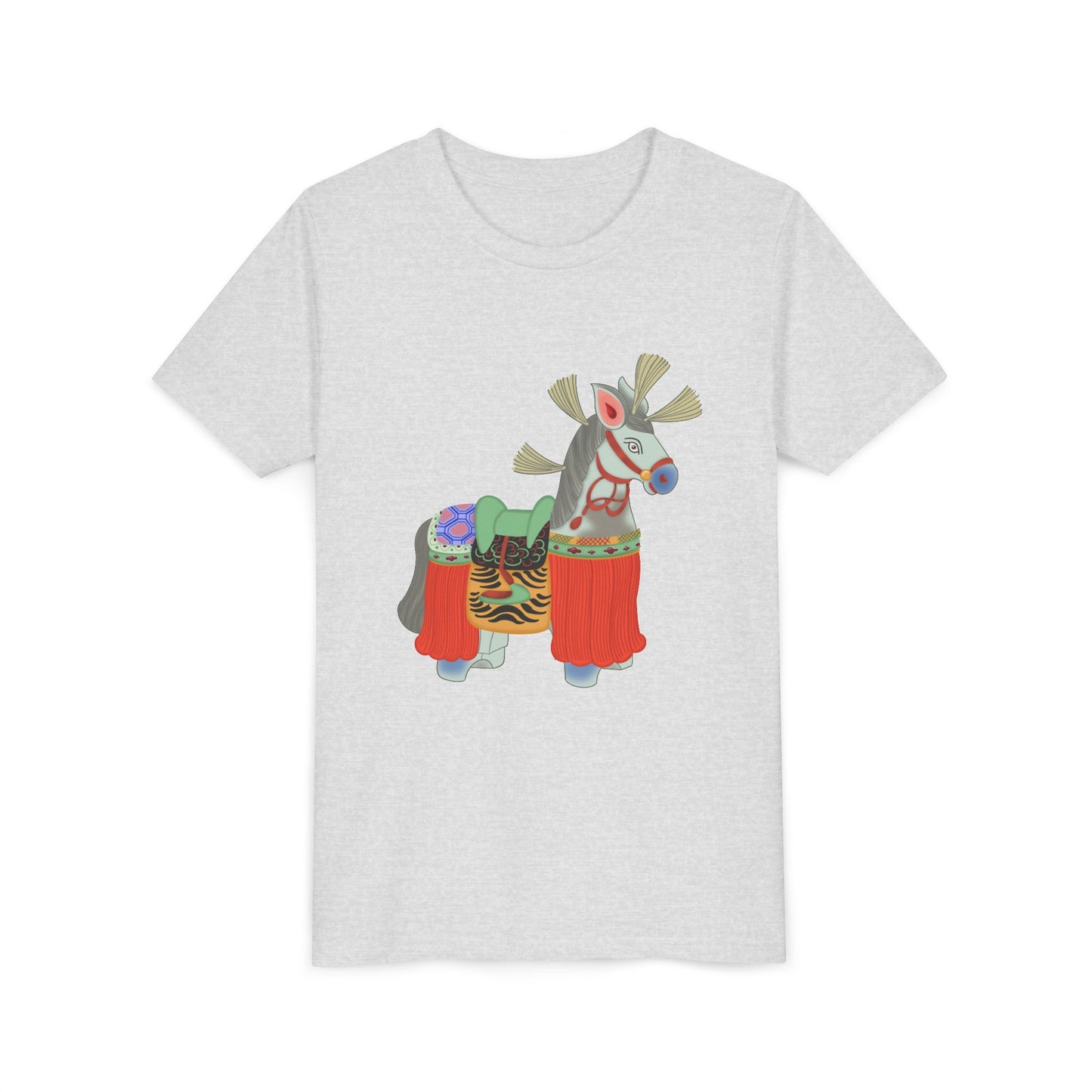 Japanese Folk Toy Horse Youth T-Shirt — Vintage Japanese Design