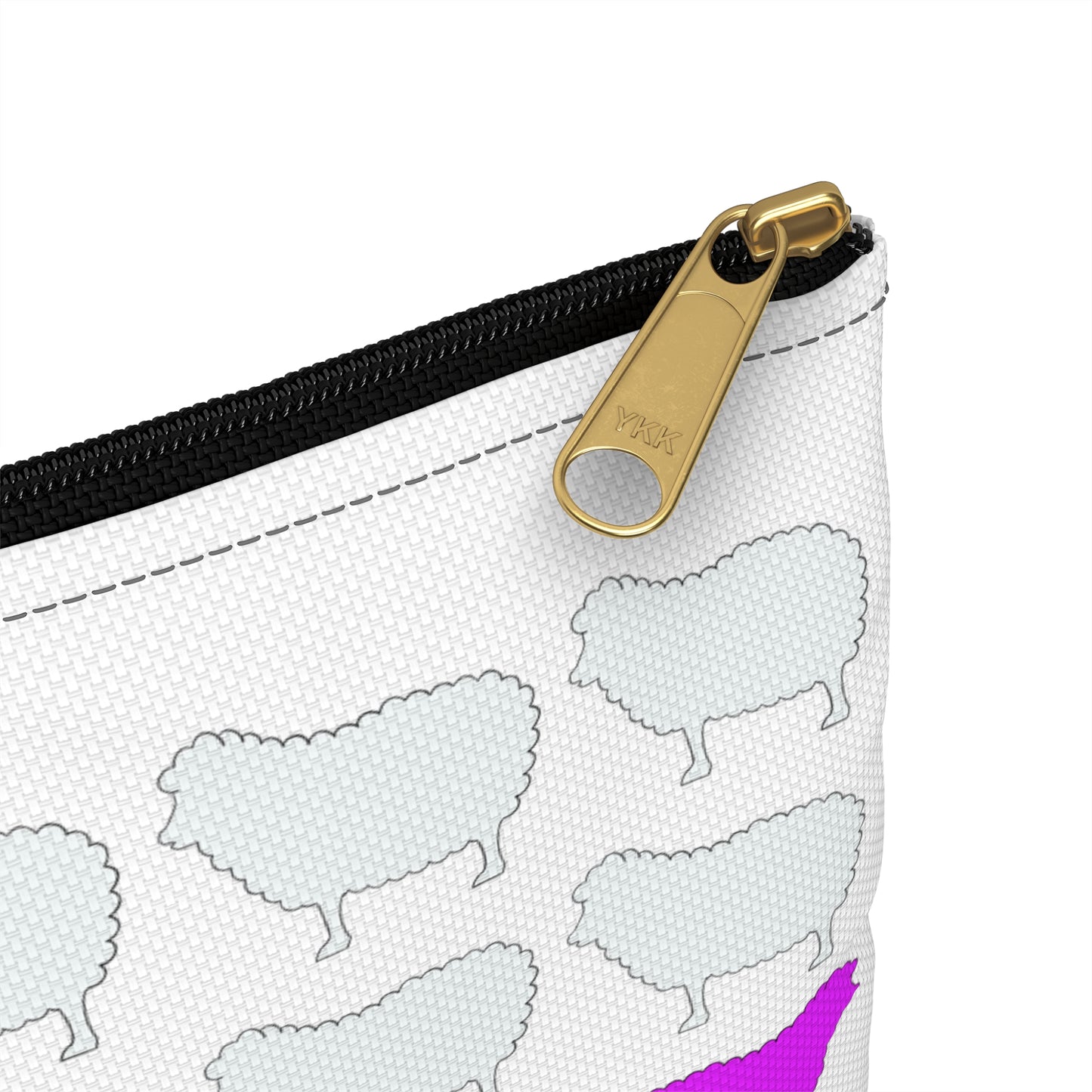 Rainbow Sheep Accessory Pouch, Fun Makeup Bag, Colorful Cosmetic Organizer, Gift for Animal Lovers, Cute Small Purse