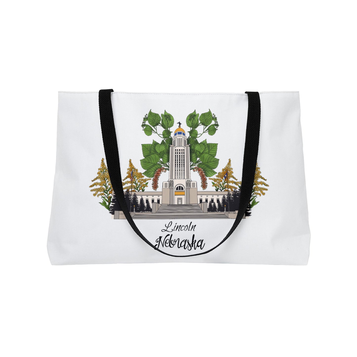 Lincoln Nebraska Weekender Tote Bag