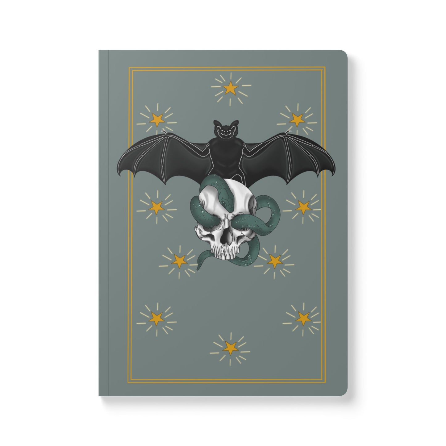 Spooky Bat Skull Journal
