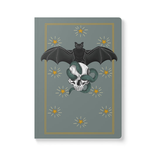 Spooky Bat Skull Journal