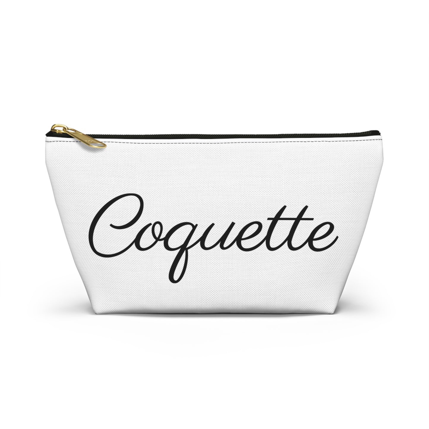 Chic Accessory Pouch - Stylish T-bottom Cosmetic Bag, Makeup Organizer, Gift for Women, Travel Essential, Coquette Design