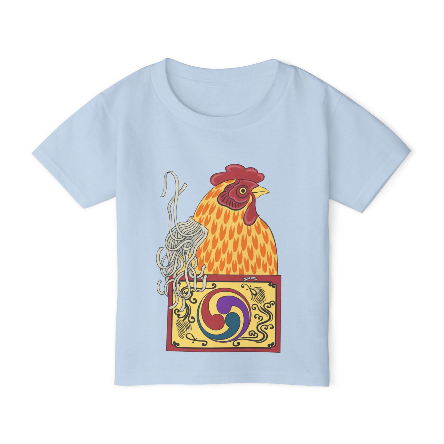Japanese Rooster Toddler T-Shirt — Colorful Rooster Shimizu Seifū