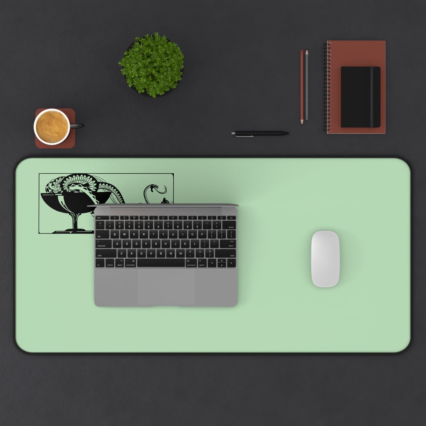 Stylish Snakes Desk Mat