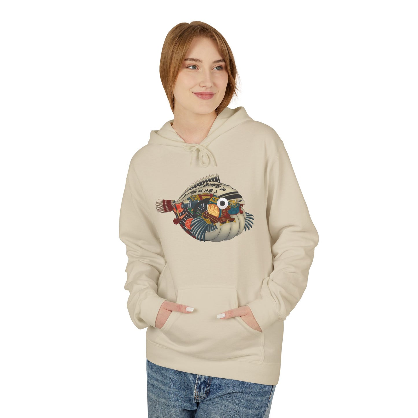 Pufferfish Art Hoodie — Colorful Japanese Fish Graphic Pullover