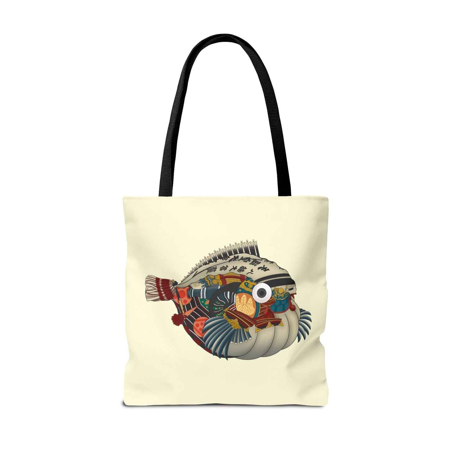 Puffer Fish Japanese Art Tote Bag — Colorful Japanese-Inspired Marine Illustration