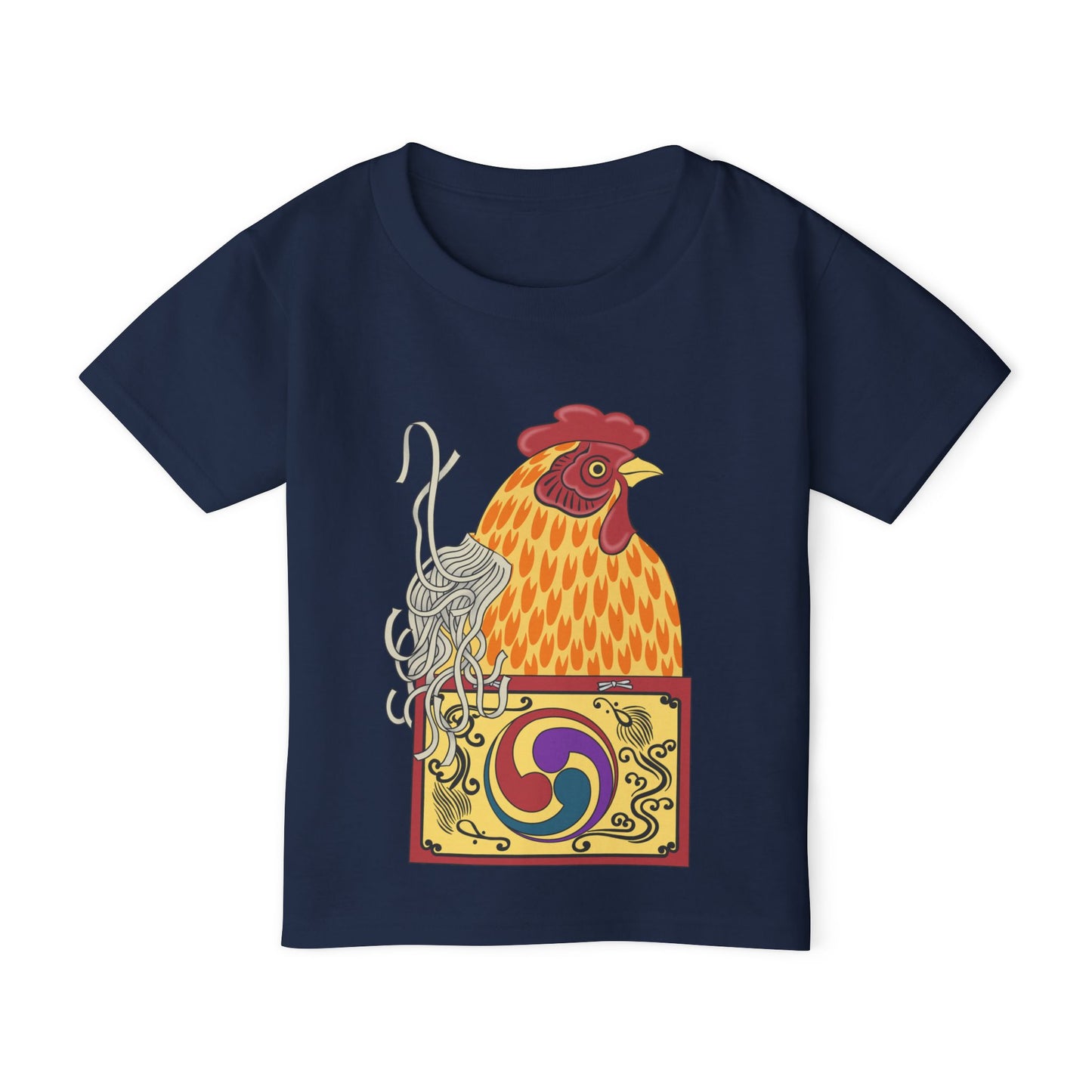 Japanese Rooster Toddler T-Shirt — Colorful Rooster Shimizu Seifū