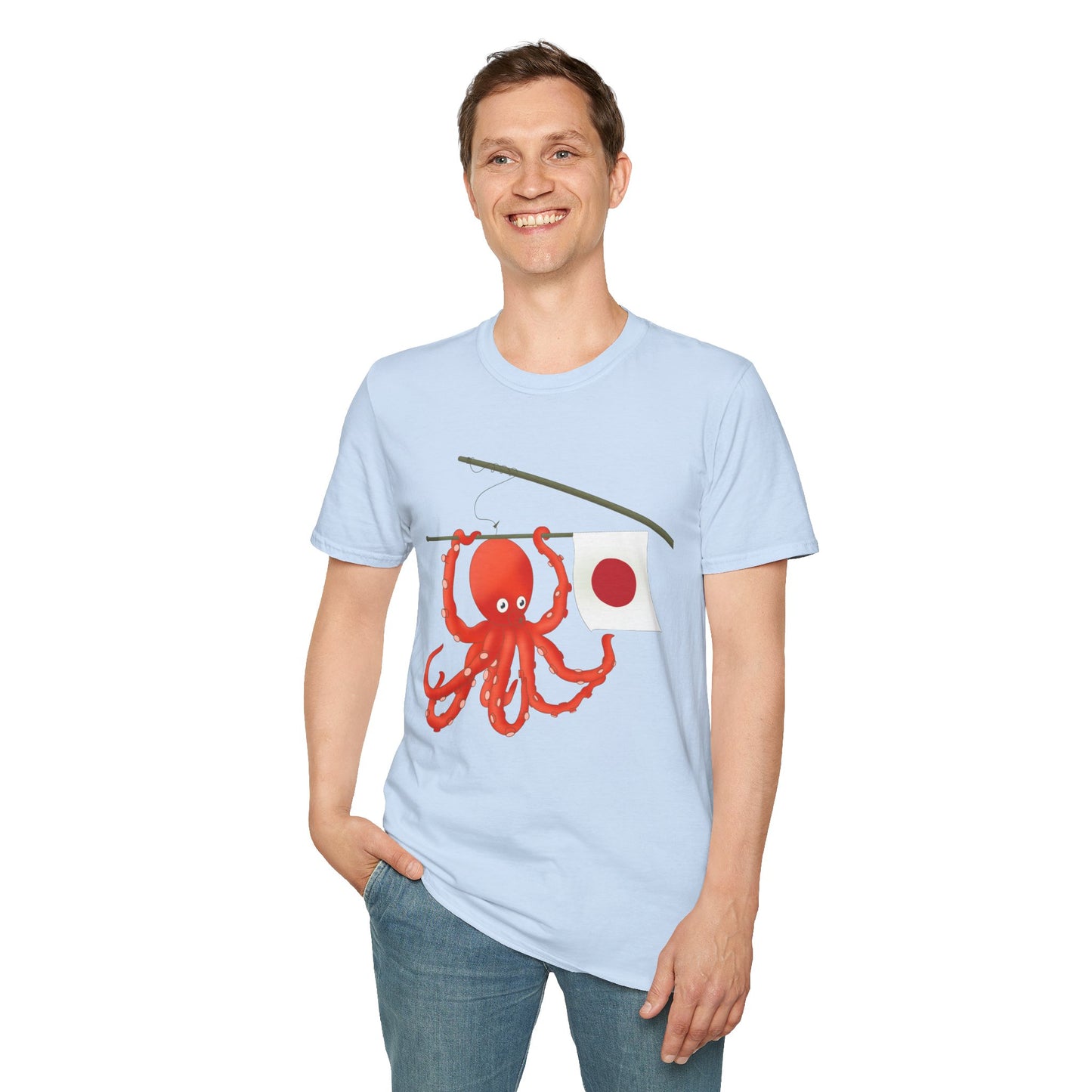 "Tako" Japanese Octopus Tshirt — Cute Red Octopus Graphic Tees