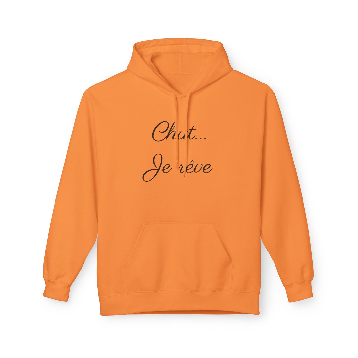 Hoodie — "Chut... Je rêve" Minimal French Script Pullover