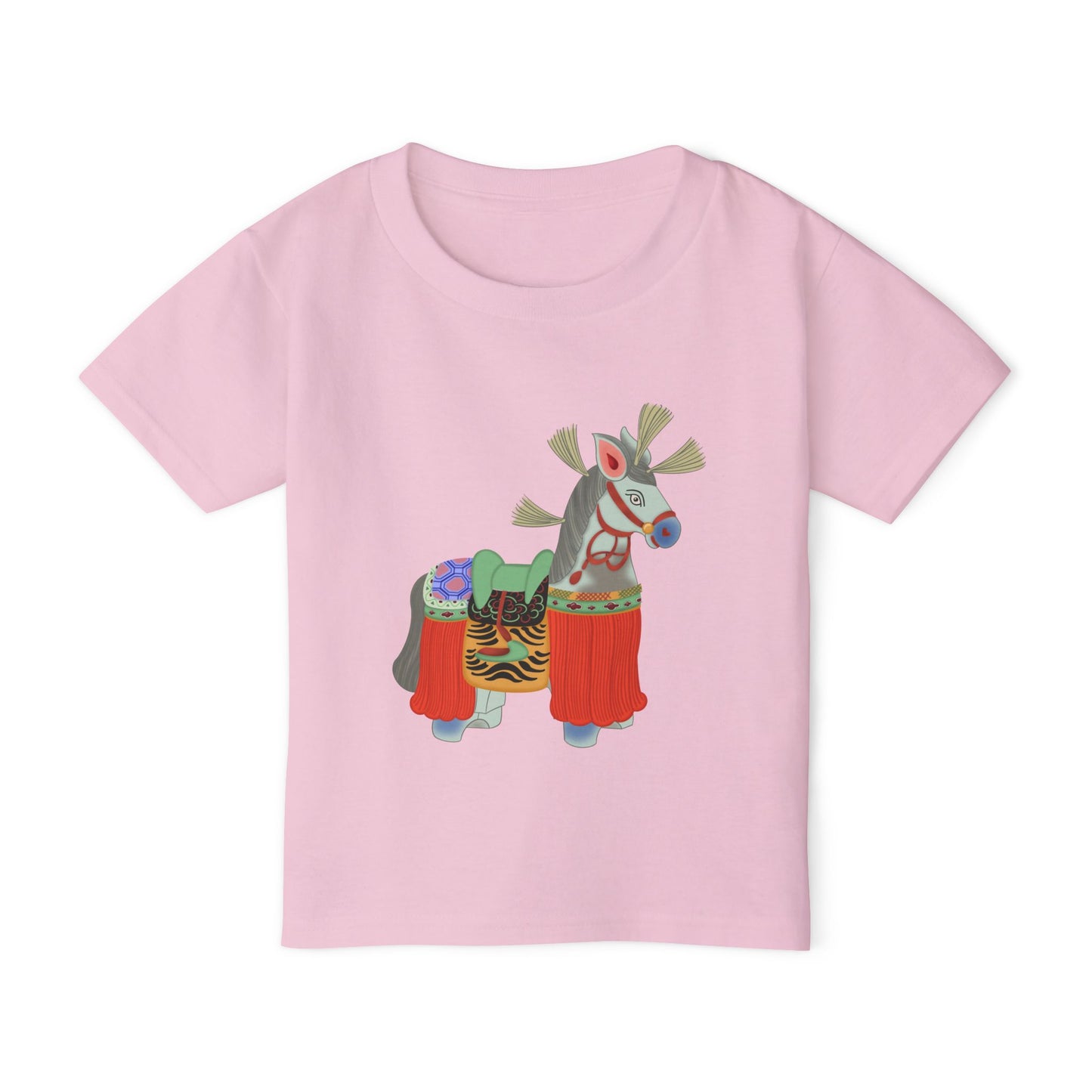 Colorful Folk Horse Toddler T-Shirt — Cute Traditional Piñata-Inspired Print