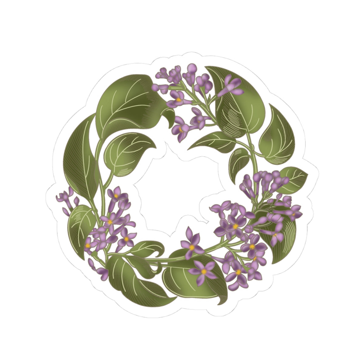 Lilac Wreath sticker