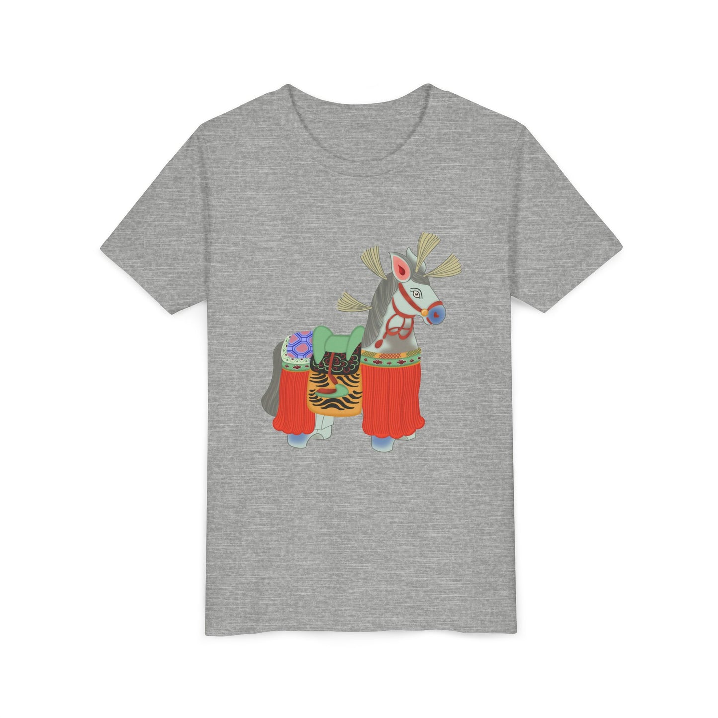 Japanese Folk Toy Horse Youth T-Shirt — Vintage Japanese Design