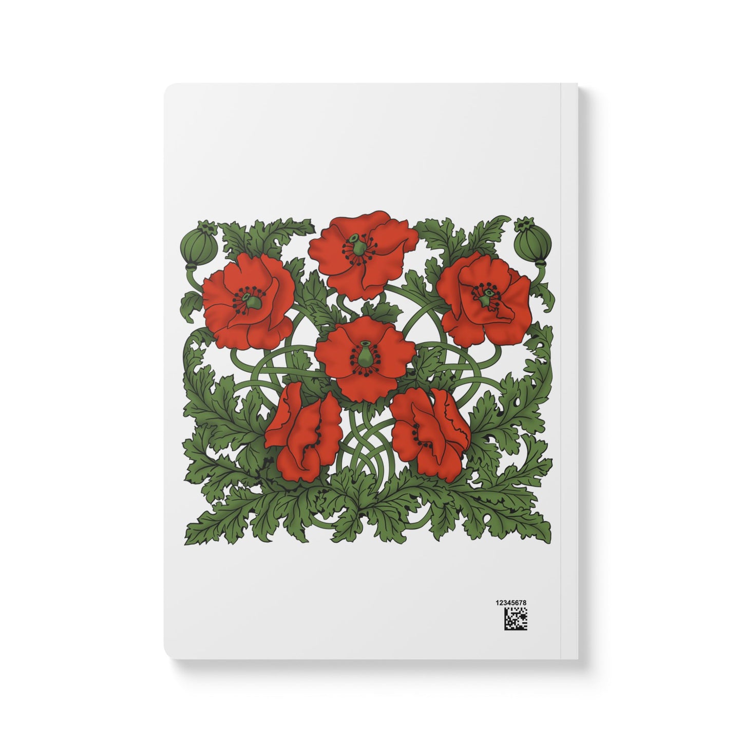 The Black Cat Poppies Journal — The Black Cat Vintage Floral Poppy Design