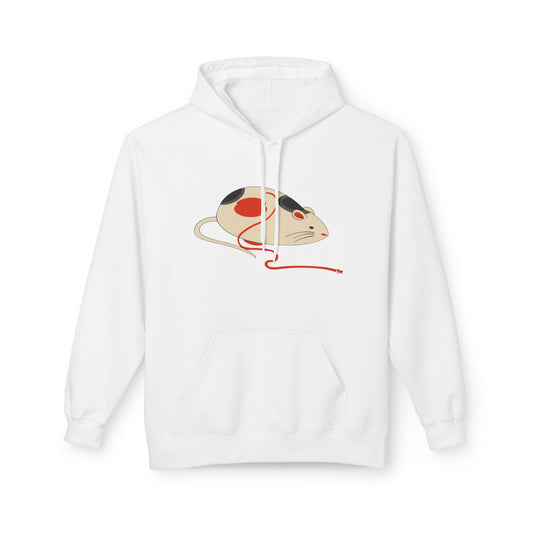 Japanese "Nezumi" Mouse Hoodie — Cute Calico Mouse Illustration Pullover