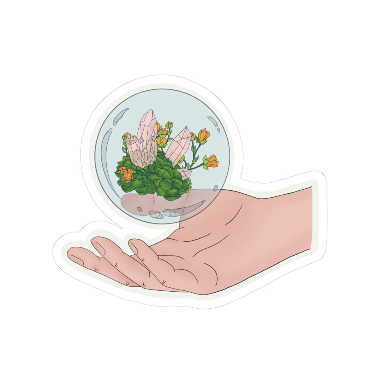 Botanical Crystal Ball Sticker