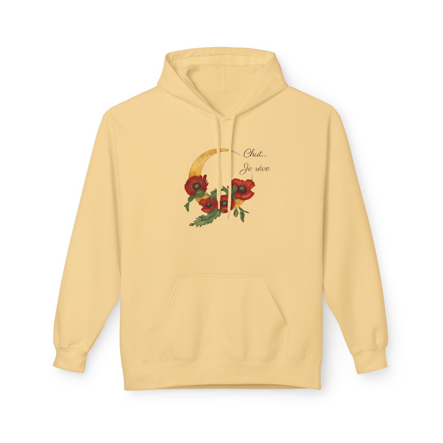 "Chut... Je rêve" Minimal French Script Hoodie Pullover