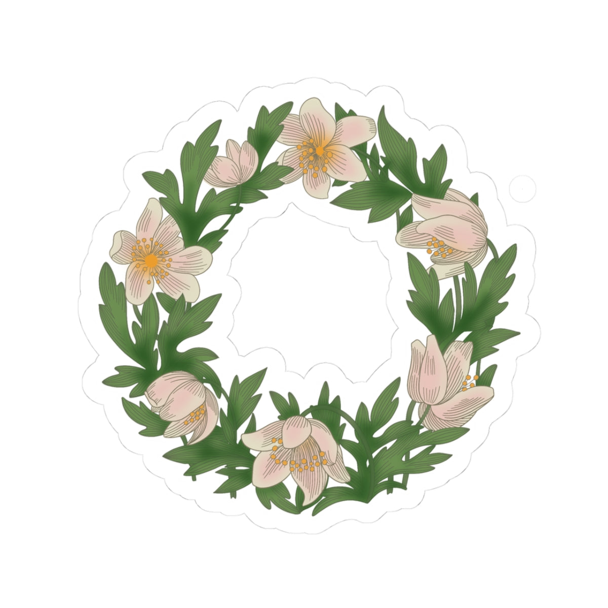 Anemone Wreath sticker