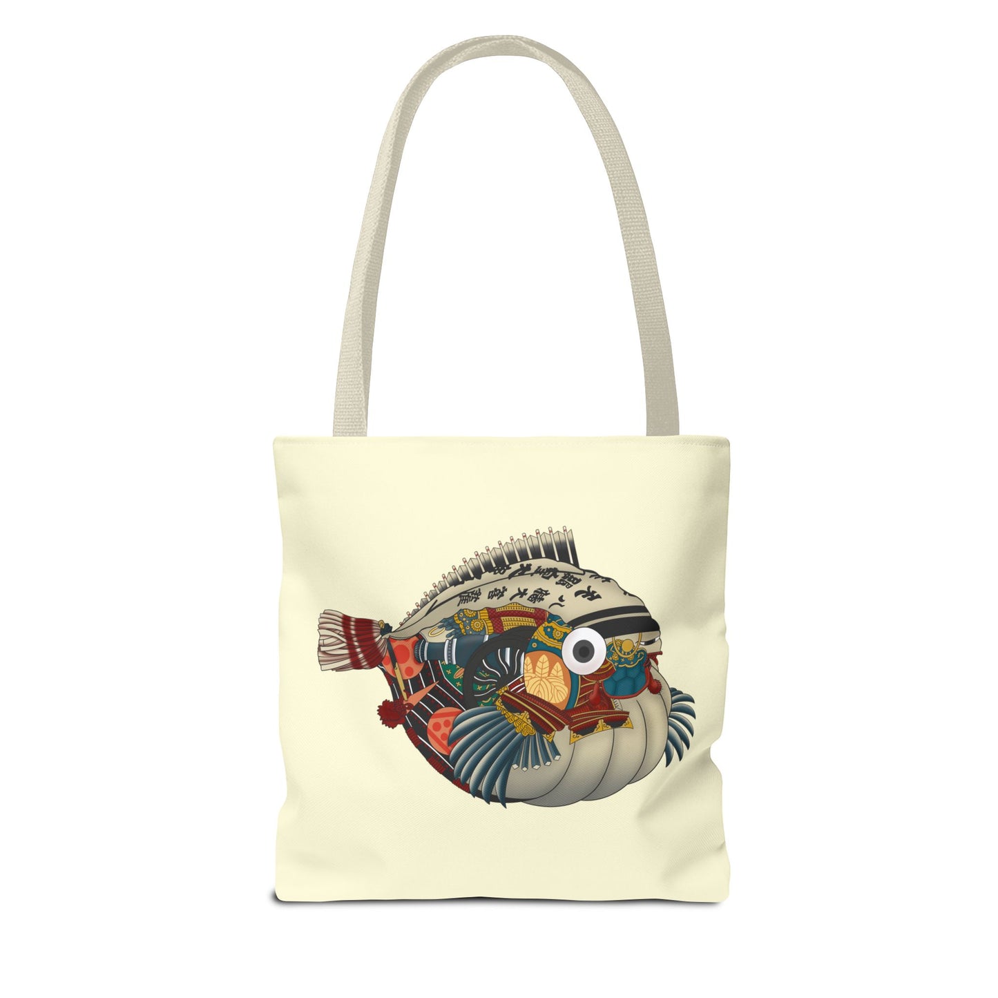 Puffer Fish Japanese Art Tote Bag — Colorful Japanese-Inspired Marine Illustration