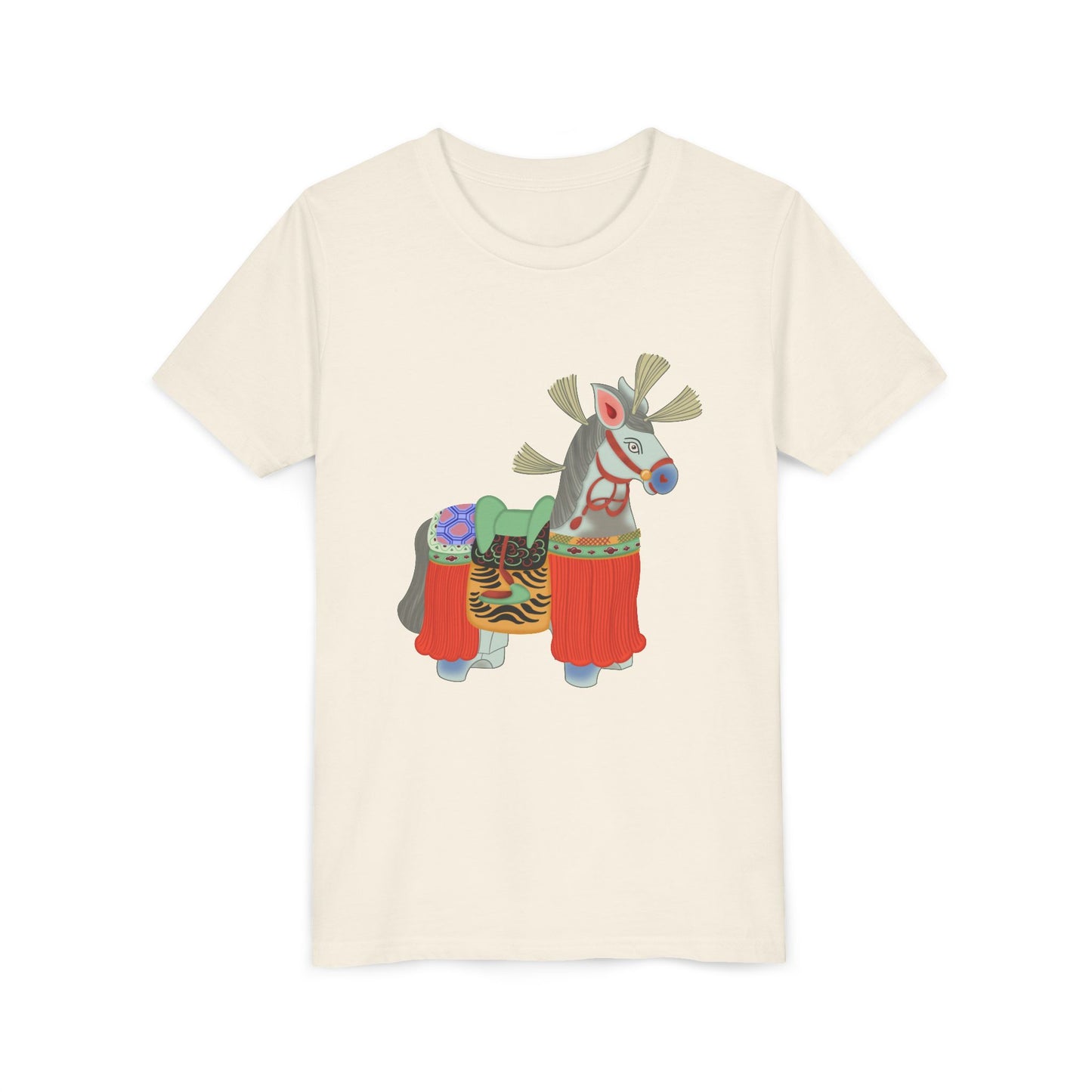 Japanese Folk Toy Horse Youth T-Shirt — Vintage Japanese Design