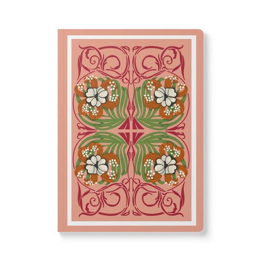 Art Nouveau design Floral Softcover Journal