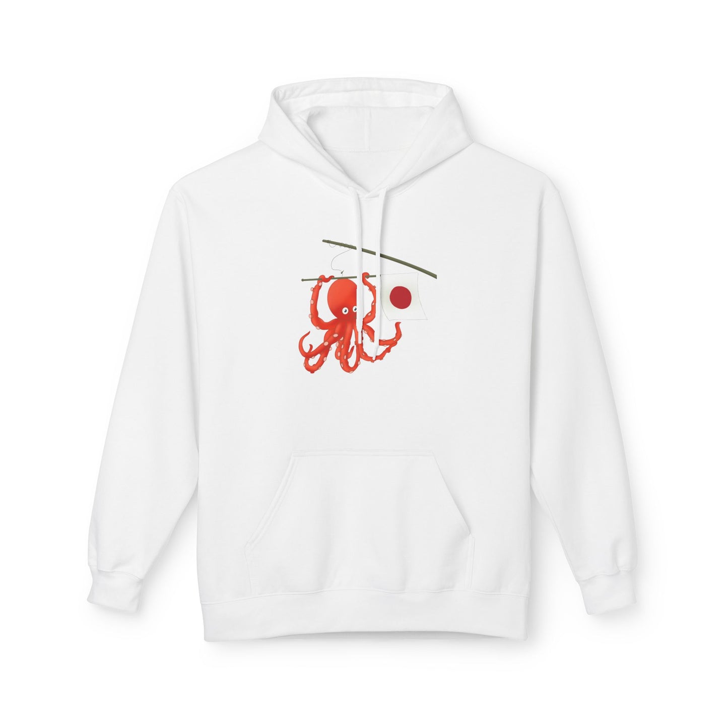 "Tako" Japanese Octopus Hoodie — Cute Red Octopus Graphic Pullover