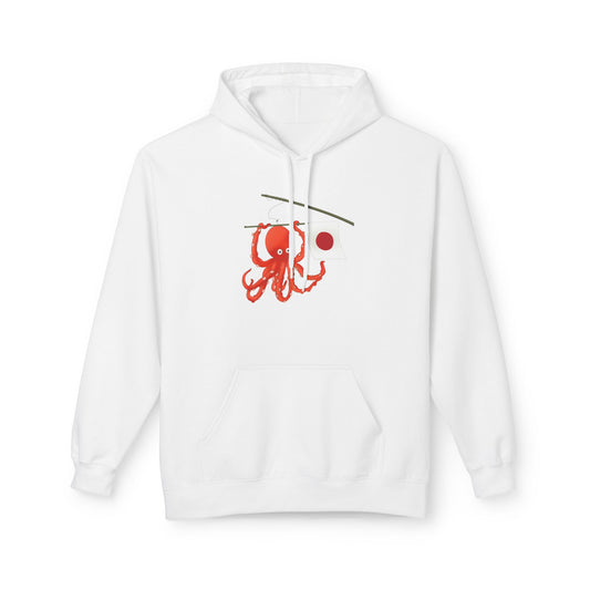 "Tako" Japanese Octopus Hoodie — Cute Red Octopus Graphic Pullover