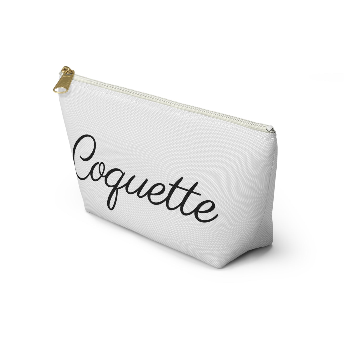 Chic Accessory Pouch - Stylish T-bottom Cosmetic Bag, Makeup Organizer, Gift for Women, Travel Essential, Coquette Design