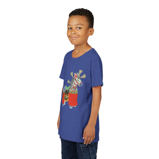 Japanese Folk Toy Horse Youth T-Shirt — Vintage Japanese Design