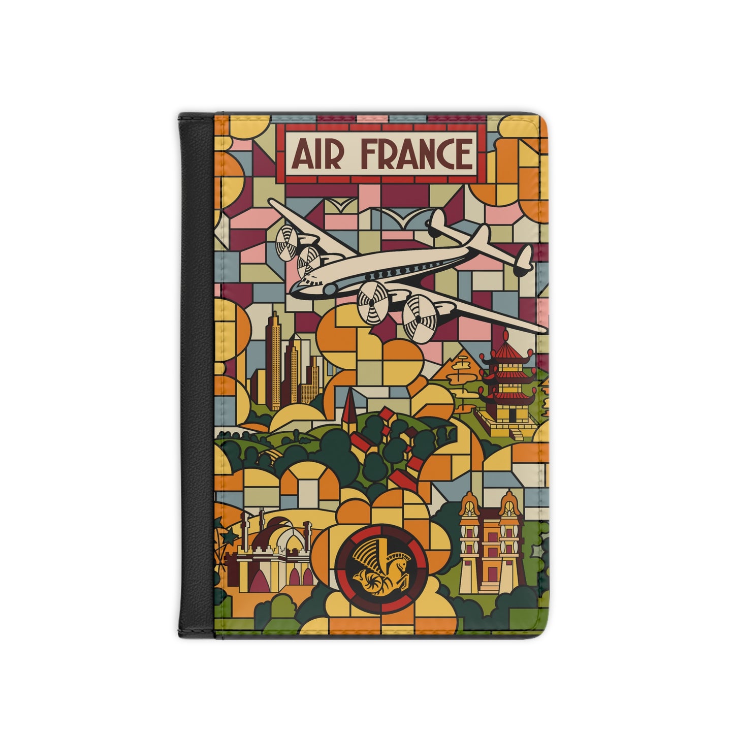 Vintage Air France Passport Cover, Travel Accessory,