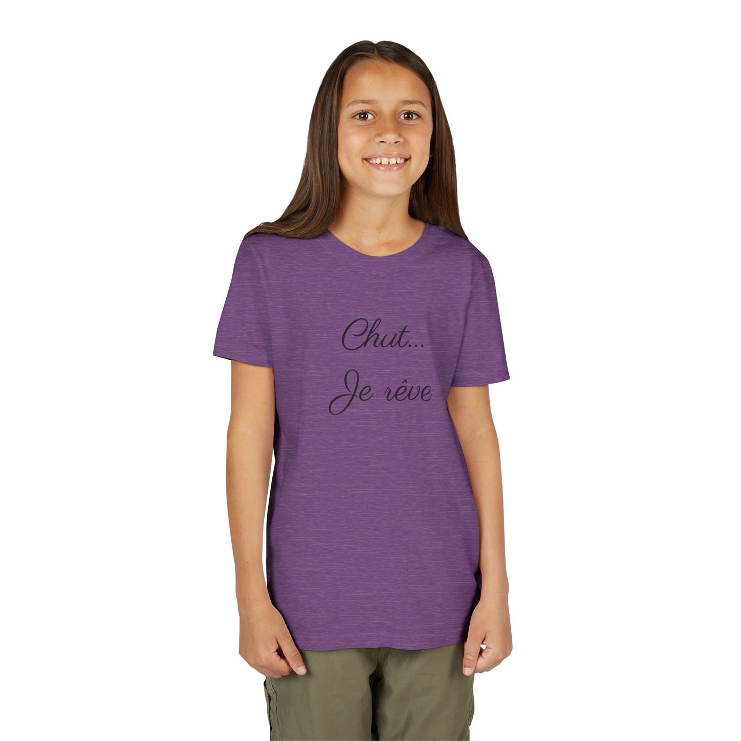 Youth Tee — "Chut... Je rêve" French Script Kids Shirt