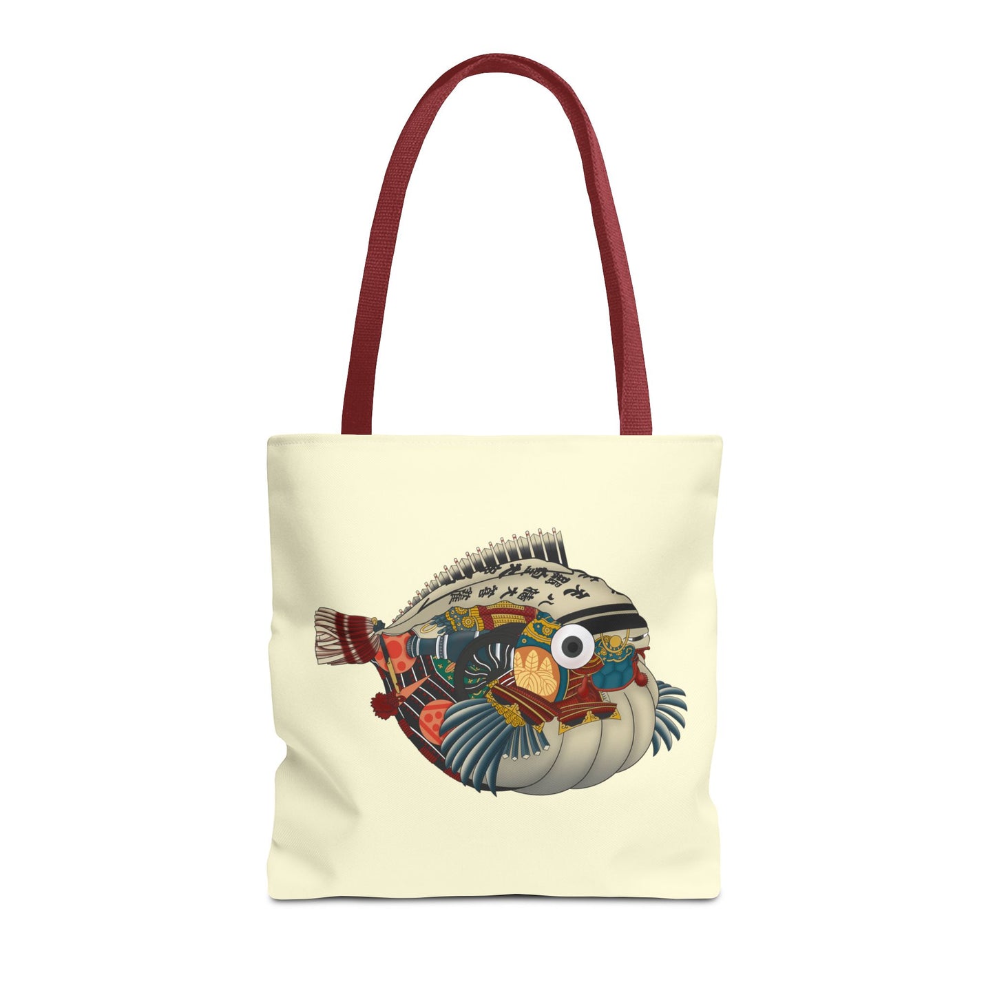 Puffer Fish Japanese Art Tote Bag — Colorful Japanese-Inspired Marine Illustration