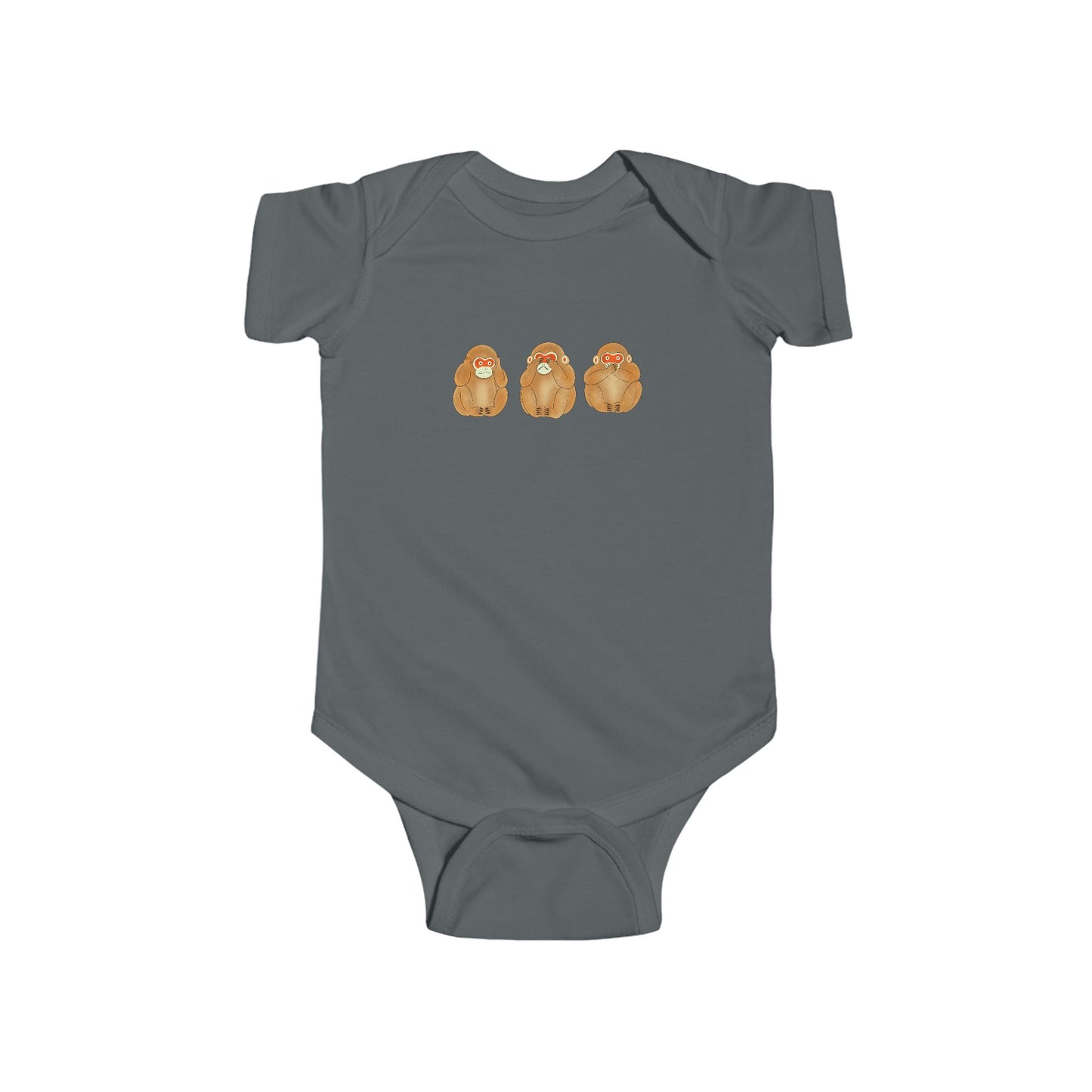 Three Wise Monkeys Fushimi clay doll Onesie | Three Wise Monkeys