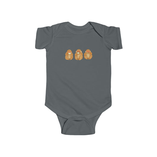Three Wise Monkeys Fushimi clay doll Onesie | Three Wise Monkeys