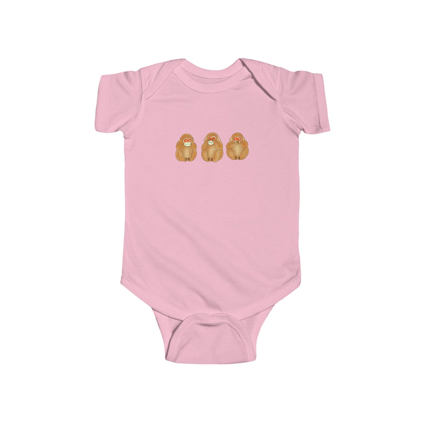 Three Wise Monkeys Fushimi clay doll Onesie | Three Wise Monkeys