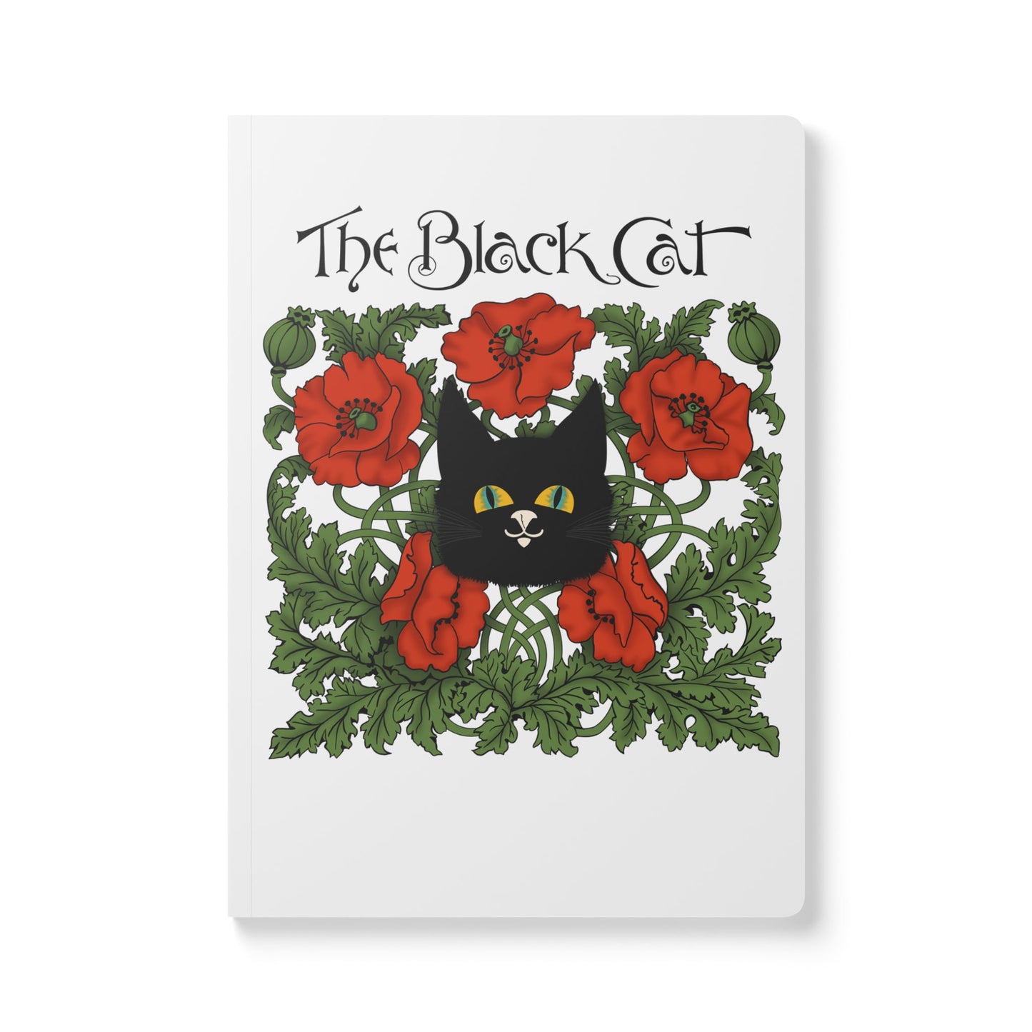 The Black Cat Poppies Journal — The Black Cat Vintage Floral Poppy Design