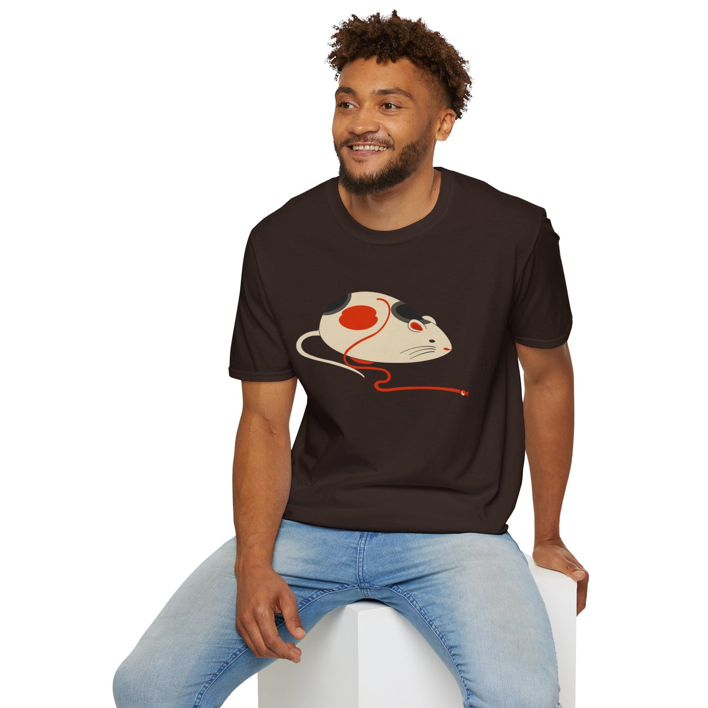 Japanese "Nezumi" Mouse T-Shirt — Cute Calico Mouse Graphic Tee