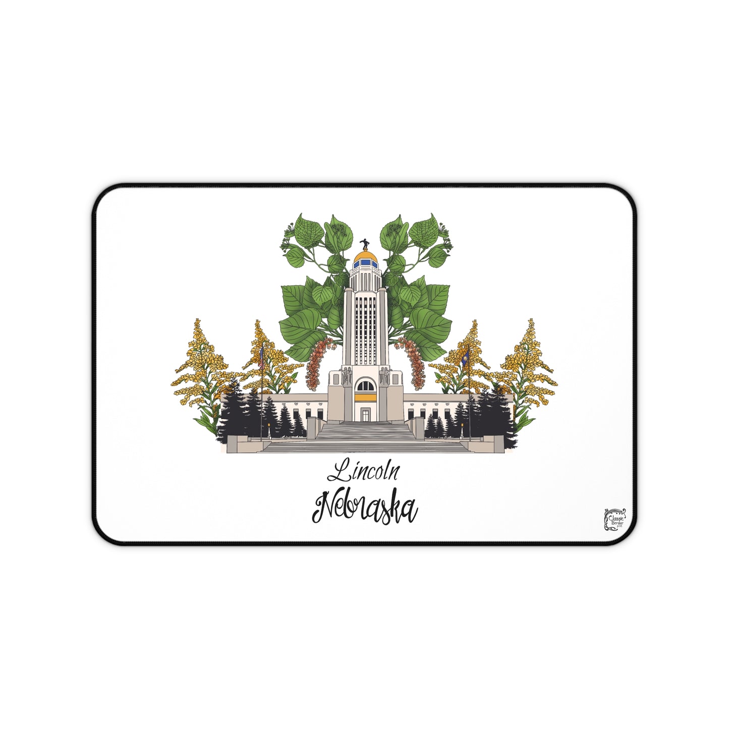 Lincoln Capitol Nebraska Desk Mat