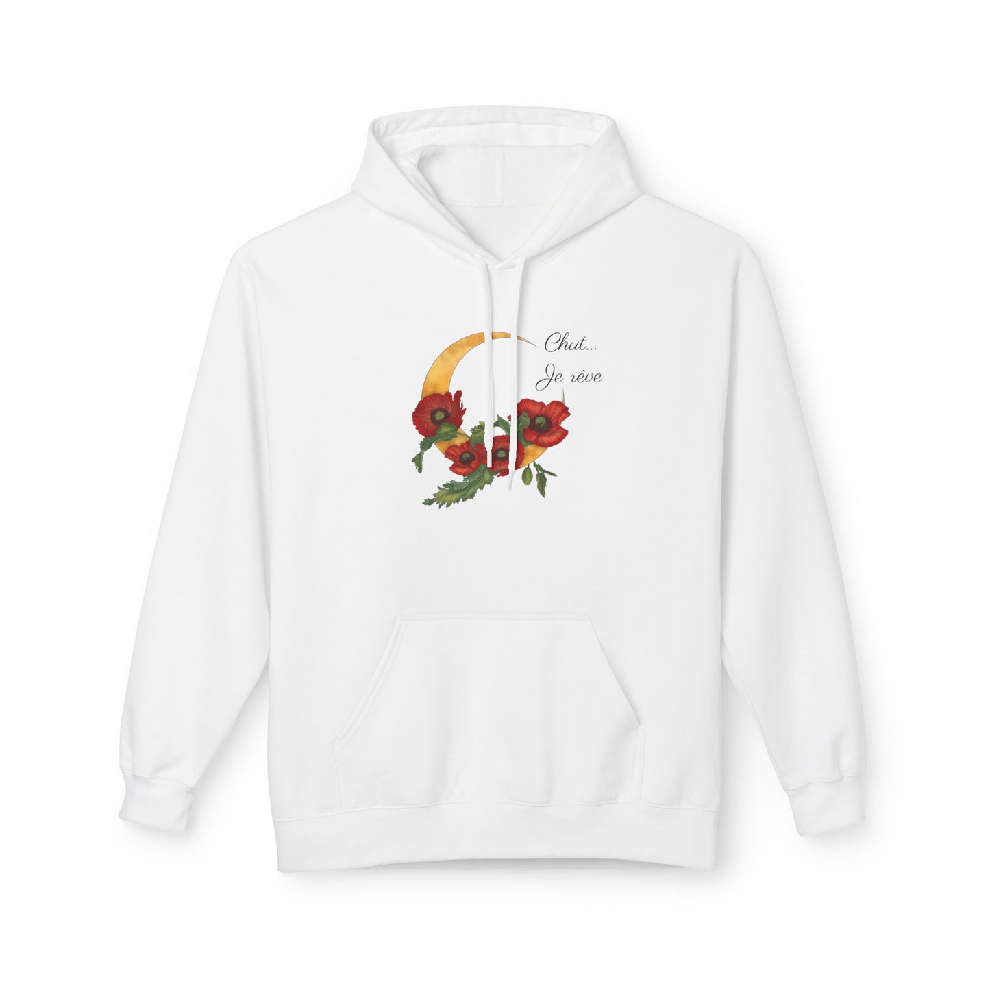 "Chut... Je rêve" Minimal French Script Hoodie Pullover