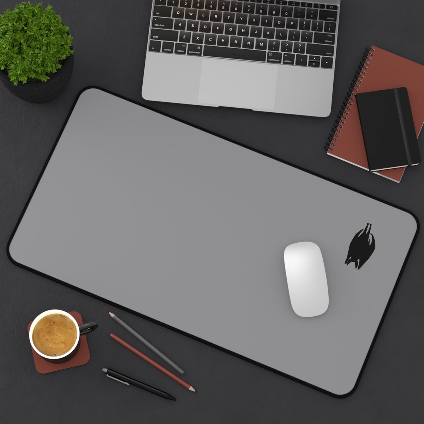 Sleek Black Hangin Bat Desk Mat